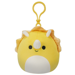 LANCASTER Yellow Triceratops - 3.5" Clips-Ons SQUISHMALLOWS