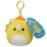 LANCASTER Yellow Triceratops - 3.5" Clips-Ons SQUISHMALLOWS