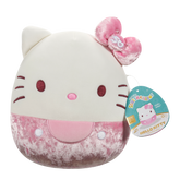 PINK - 8" HELLO KITTY 50Th VELVET Bows - SANRIO SQUISHMALLOWS