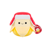 JUNIE Banna with Red Trapper Hat- 7.5" Holiday B Squishmallow Plush