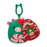 RUBEN Candy Cane Cow - 3.5" CLIP Holiday Squishmallow Plush