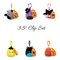 FULL Set of 6 Clips Halloween - 3.5" CLIP Plush Squishmallow