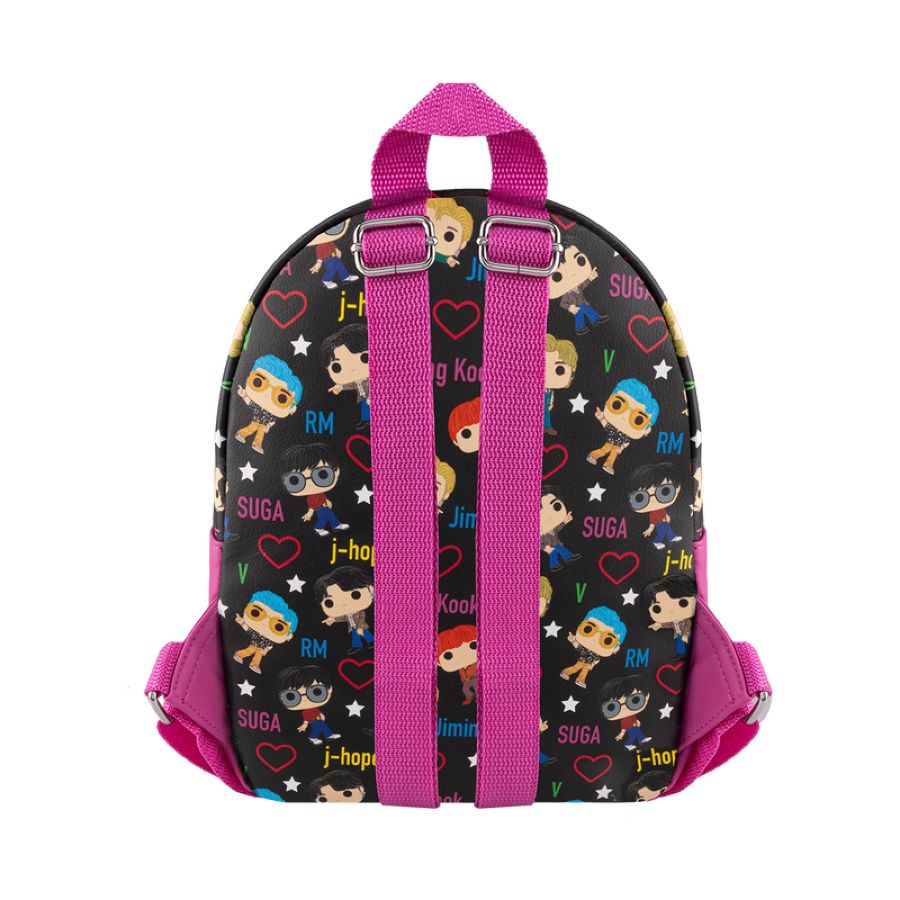 FUNKO BTS - Band with Hearts All Over Print Mini Backpack
