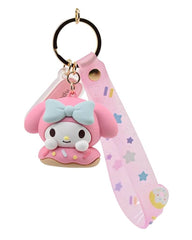 HELLO KITTY - Keychain w/hand strap - Donuts