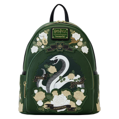 Loungefly Harry Potter - Slytherin House Floral Tattoo Mini Backpack
