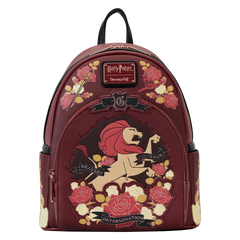 Loungefly Harry Potter - Gryffindor House Floral Tattoo Mini Backpack