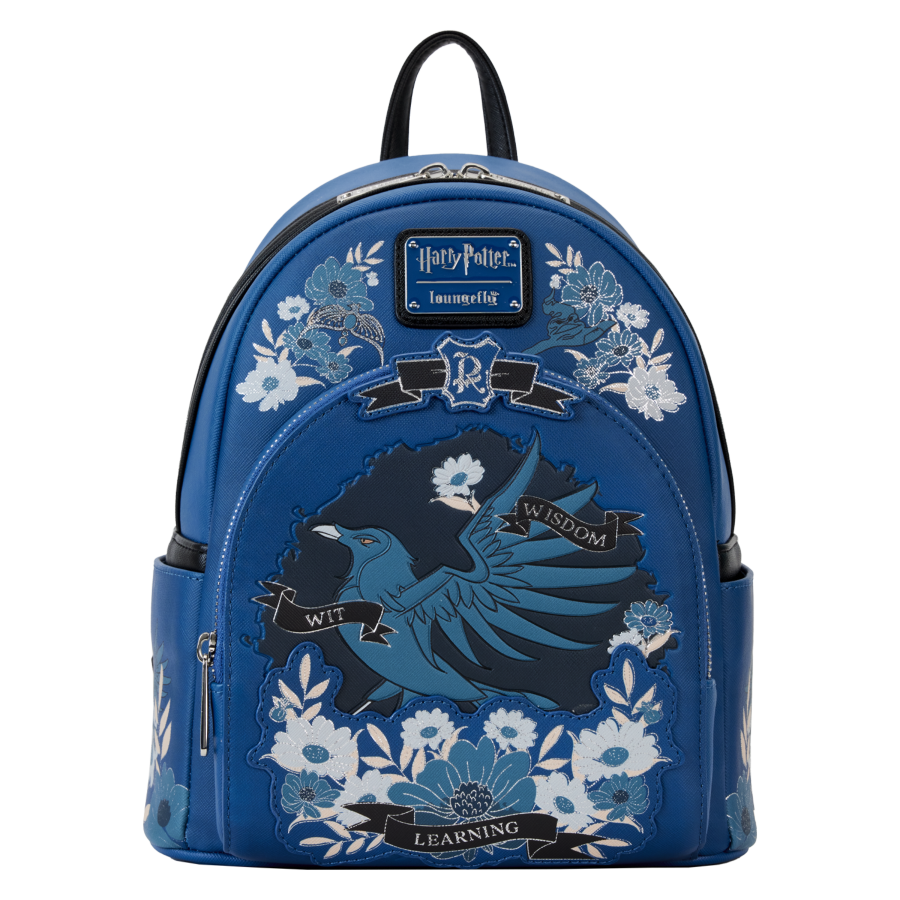 Loungefly Harry Potter - Ravenclaw House Floral Tattoo Mini Backpack