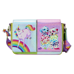 Loungefly Lisa Frank - Holographic Glitter Color Block Crossbody Bag