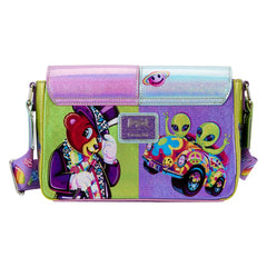 Loungefly Lisa Frank - Holographic Glitter Color Block Crossbody Bag