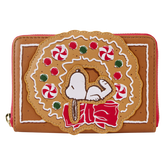 Loungefly Peanuts - Snoopy Gingerbread Wreath Scented Zip Around Wallet