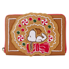 Loungefly Peanuts - Snoopy Gingerbread Wreath Scented Zip Around Wallet