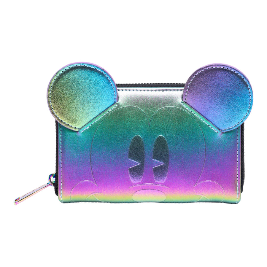 Loungefly Minnie Mouse Oil Slick Mini Backpack + Wallet SET 
