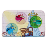 Loungefly Sleeping Beauty - Castle Three Good Fairies Stained Glass Zip Around Wallet