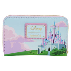 Loungefly Sleeping Beauty - Castle Three Good Fairies Stained Glass Zip Around Wallet