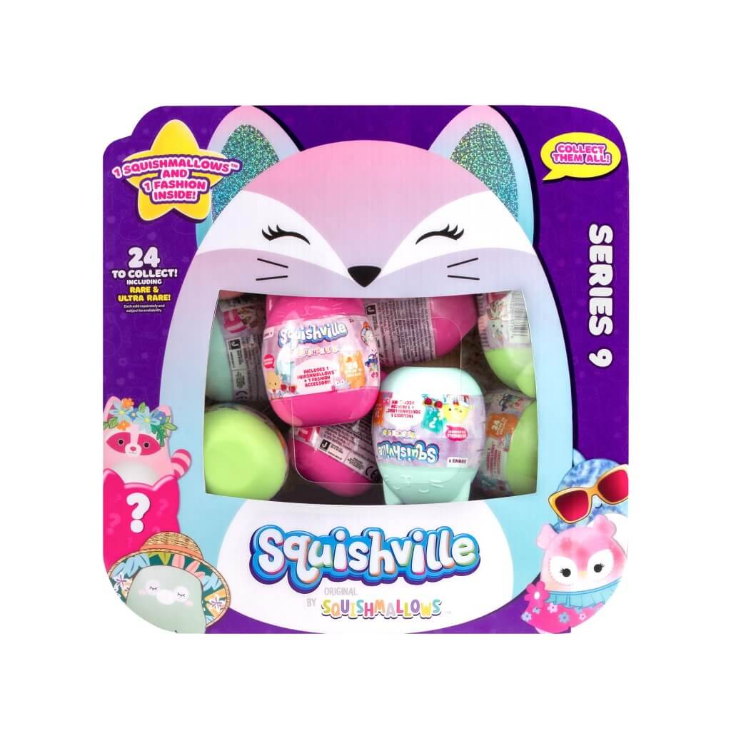 Pink Fox - Series 9 OPENED CAPSULES - SQUISHVILLE  - Mini Plush