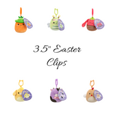 FULL Set of 6 - 3.5" Clip Easter Squishmallow Plush