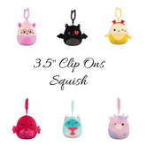 Full Set of (6) - 3.5" Clip Valentines Day Squishmallow Plush