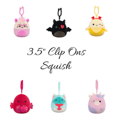 Full Set of (6) - 3.5" Clip Valentines Day Squishmallow Plush