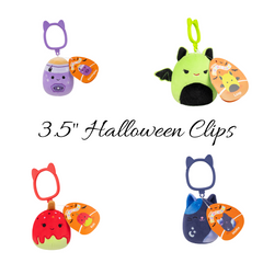 FULL SET (4)  - 3.5" Halloween CLIP Squishmallow Plush