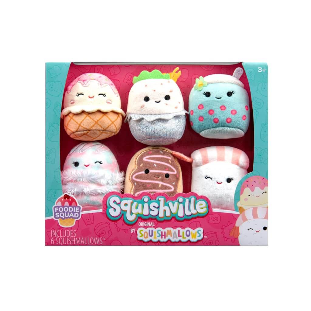 Squishmallows Squishville! Honor Roll Squad Mini Plush 6-Pack Set 