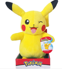 Winking Pikachu- Pokemon Plush 12"