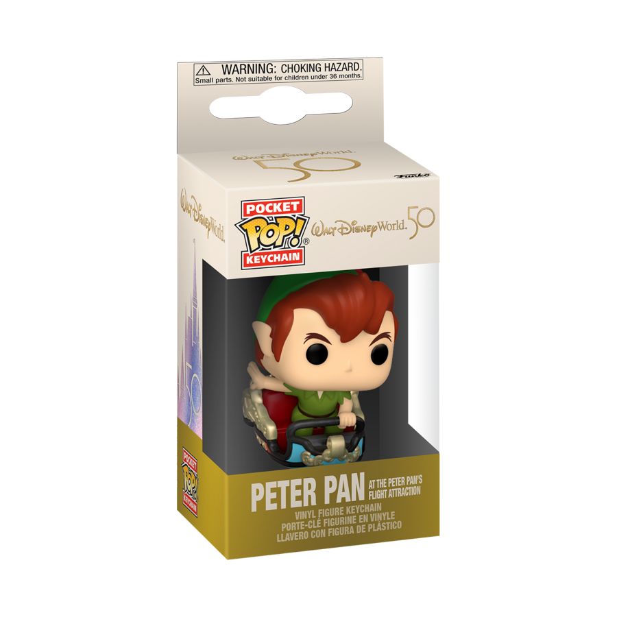 Disney World 50th Anniversary - Peter Pan on Pan's Flight Attraction Pocket Pop! Keychain