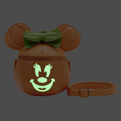 Loungefly Disney - Minnie Mouse Pumpkin Glow Face Crossbody Bag