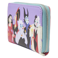 Loungefly Disney Villains - Color Block Zip Around Purse