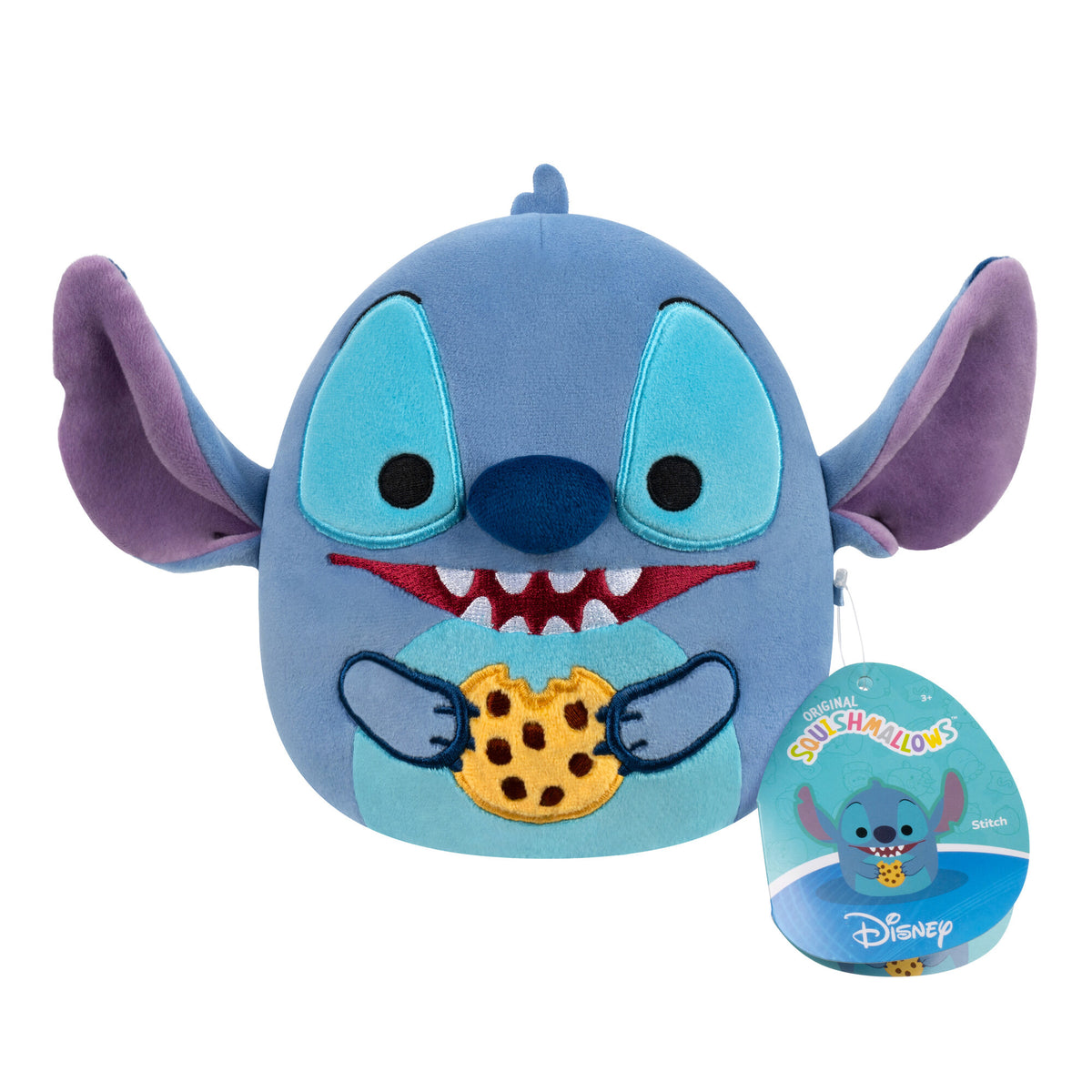 STITCH Eating Cookie  - DISNEY 6.5" Squishmallow Plush