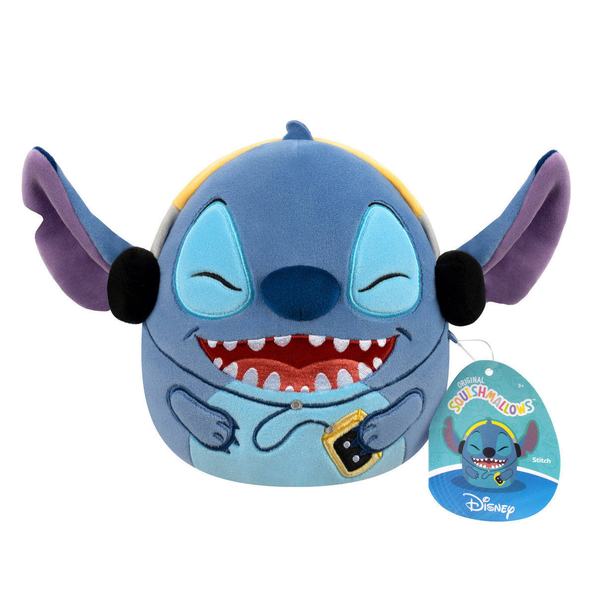 STITCH With Headphones  - DISNEY 6.5" Squishmallow Plush