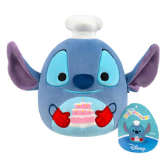 STITCH Chef Holding Cake  - DISNEY 6.5" Squishmallow Plush