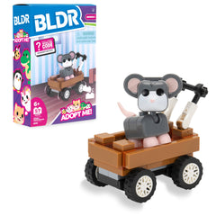 Mouse + Crate Stroller - Adopt Me Squishmallow BLDR - 2" Buildable Figure