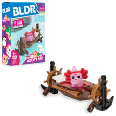 Axolotl + Boat Crib - Adopt Me Squishmallow BLDR - 2" Buildable Figure