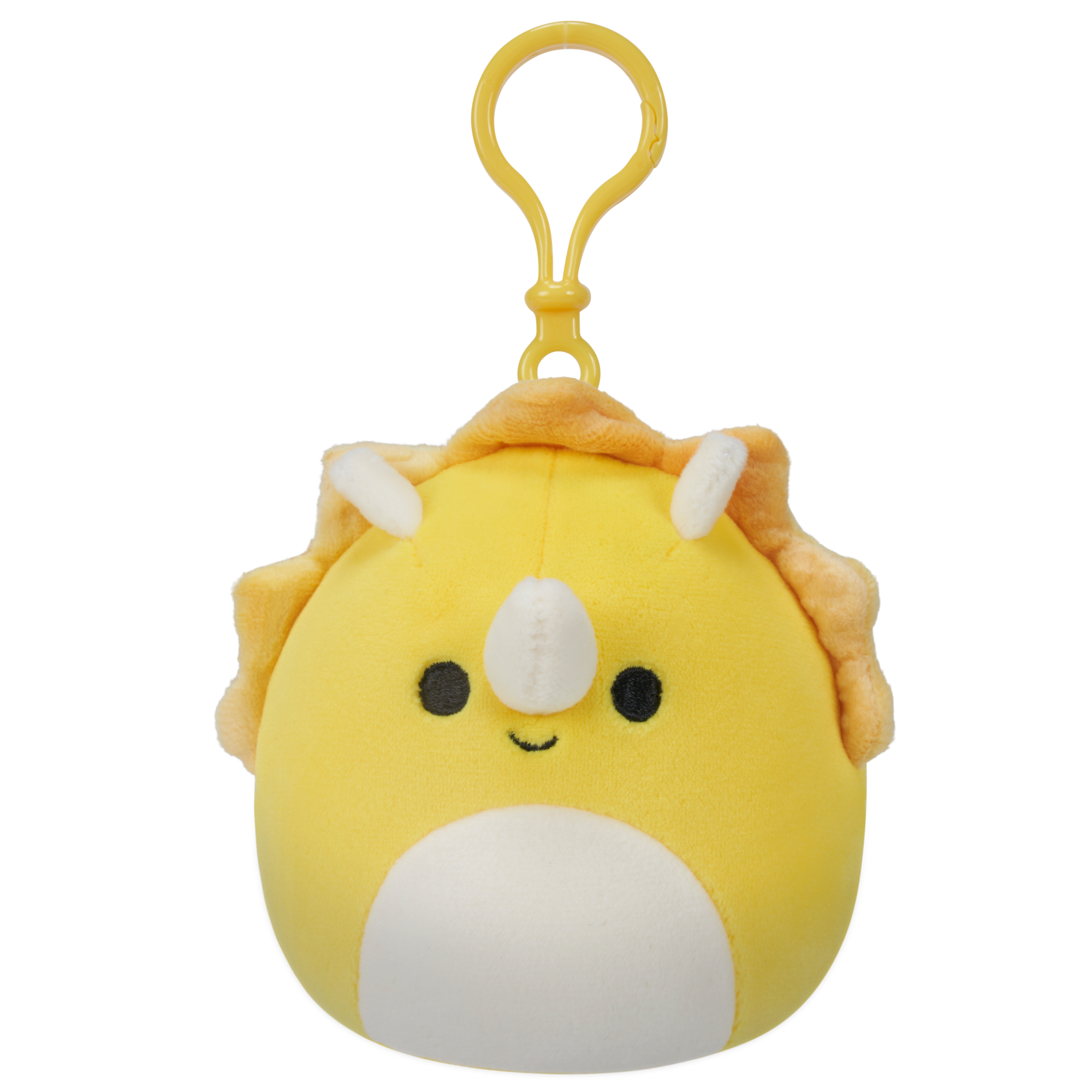 LANCASTER Yellow Triceratops -   3.5" Clips-Ons SQUISHMALLOWS