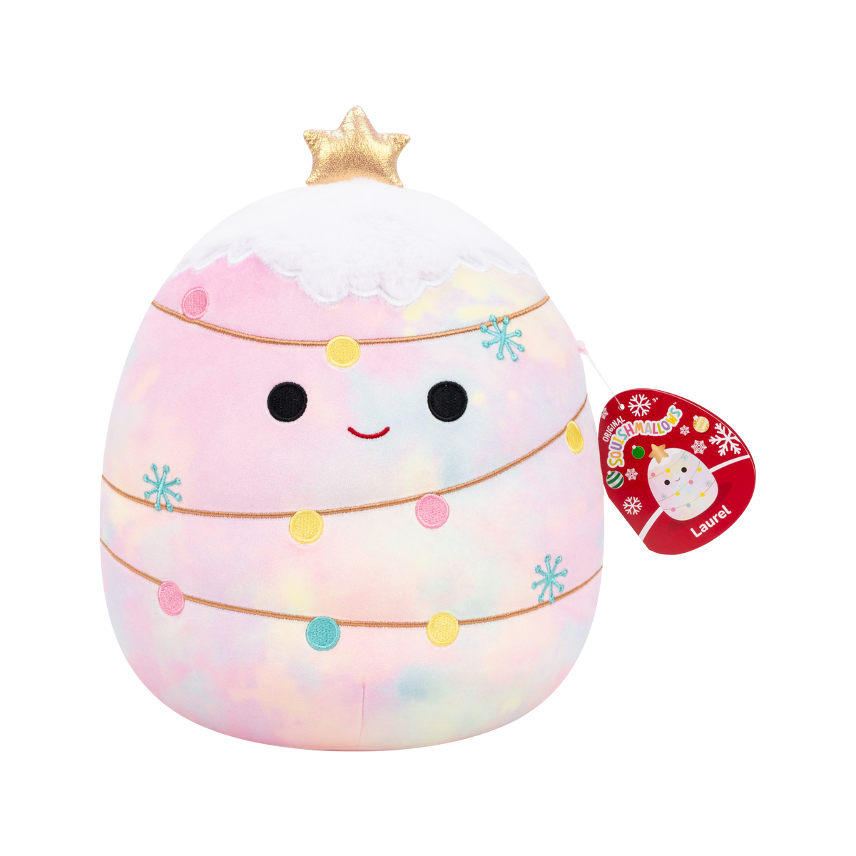 LAUREL Xmas Tree Pink  - 12" Holiday Squishmallow Plush