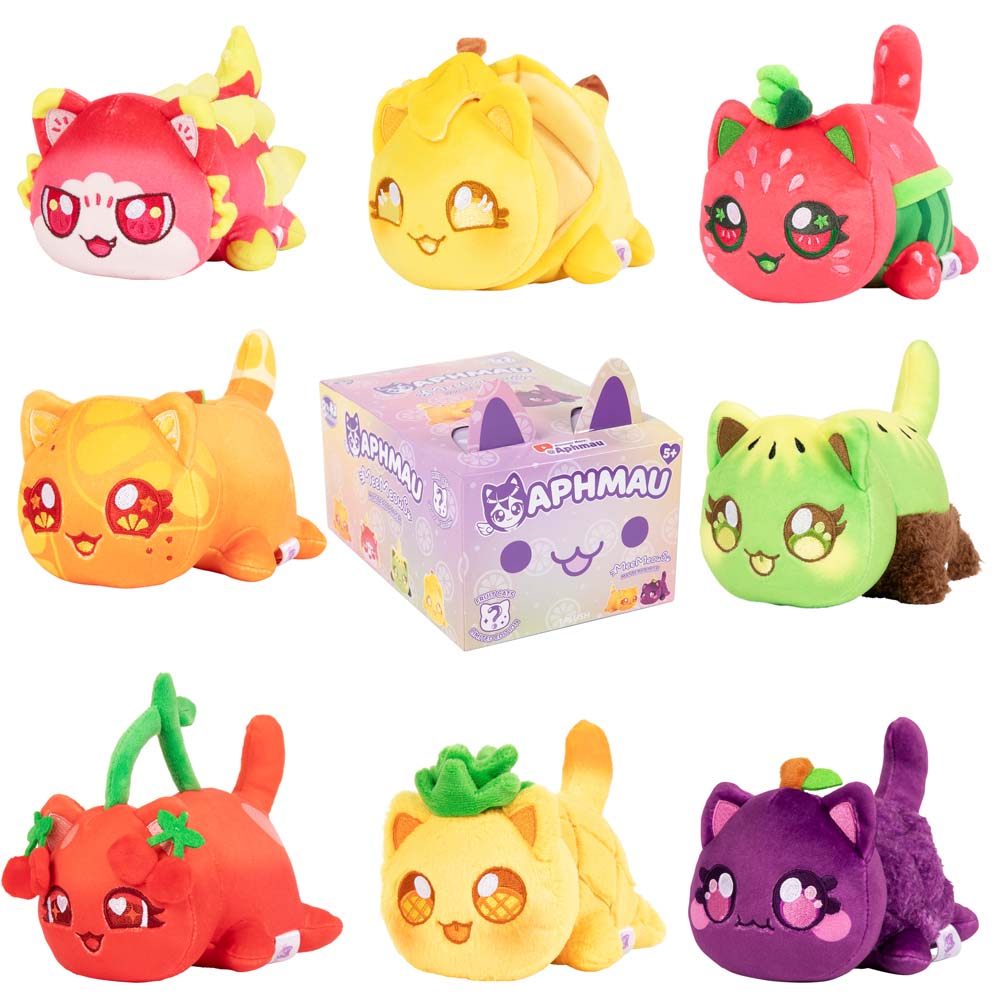 WHOLE BOX Unopened (9) - Aphmau Mystery Meemeow 6" Plush - FRUIT