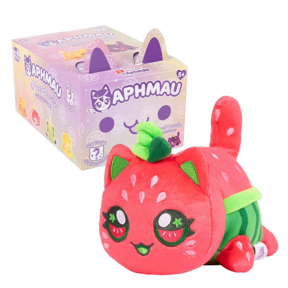 Watermelon Cat (Opened) - Aphmau - MeeMeows 6" Mystery Plush - Fruit