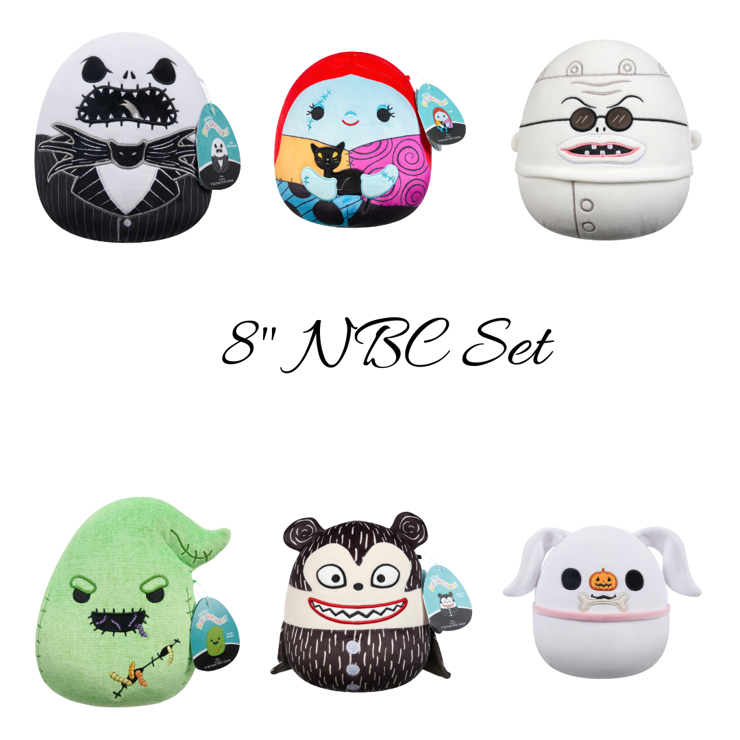 FULL Set of 6 - 8" Nightmare Before Christmas SQUISHMALLOWS