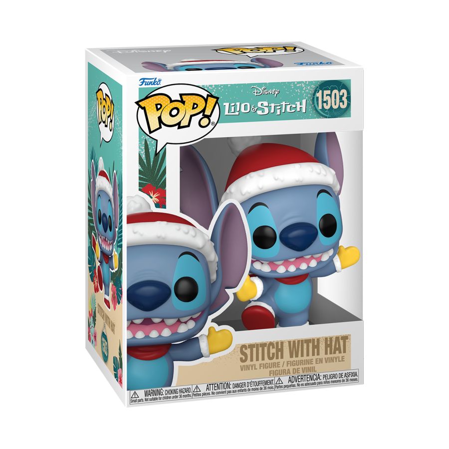 Lilo & Stitch - Stitch with Hat Holiday Pop! Vinyl