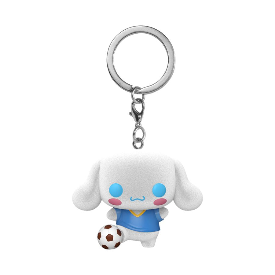 Sanrio - Cinnamoroll (with Soccer Ball) US Exclusive Flocked Pop! Keychain