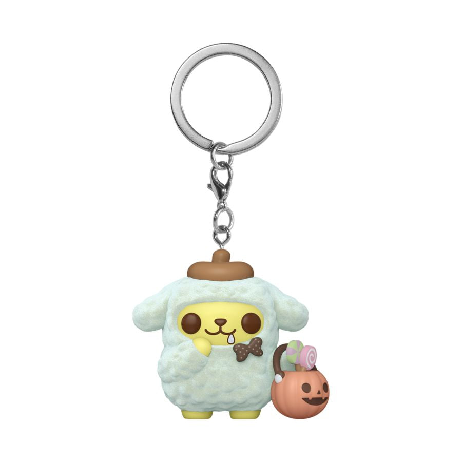 Sanrio - Pompompurin (Halloween) US Exclusive Flocked Pop! Keychain