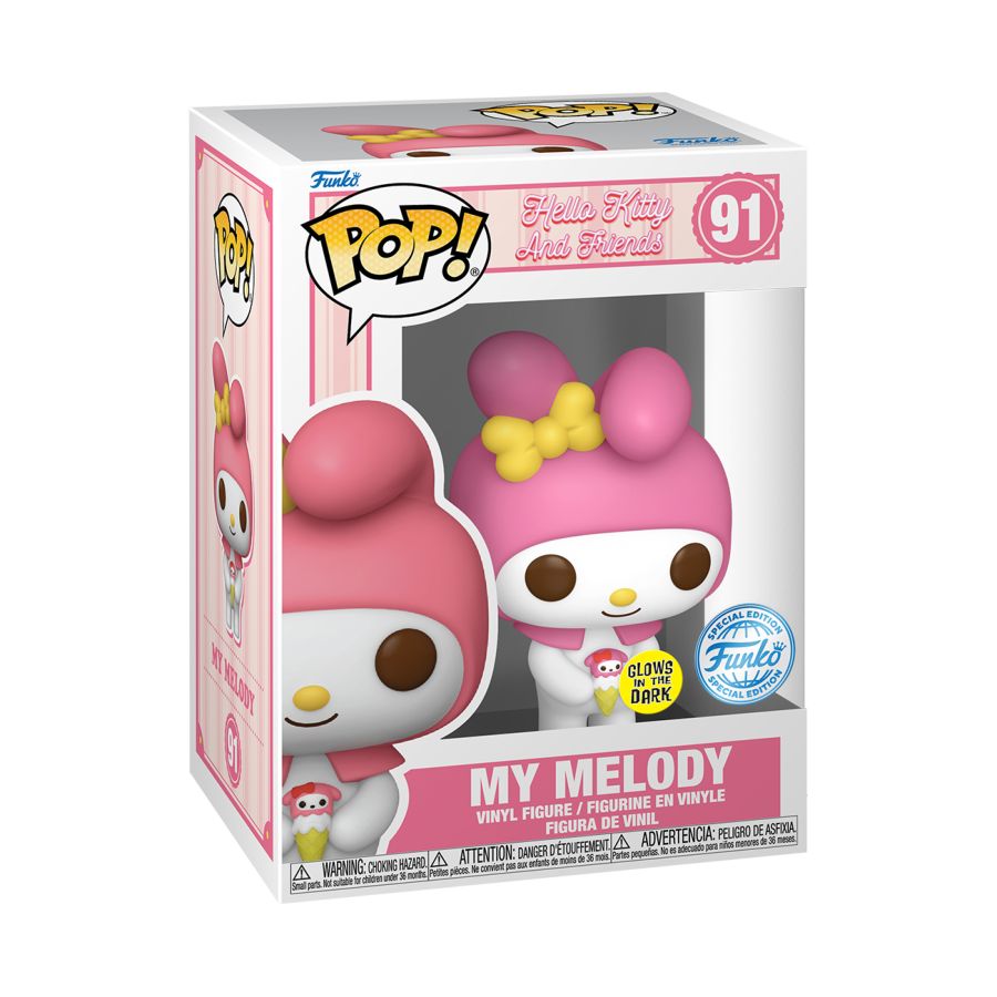 Hello Kitty - My Melody US Exclusive Glow Pop! Vinyl