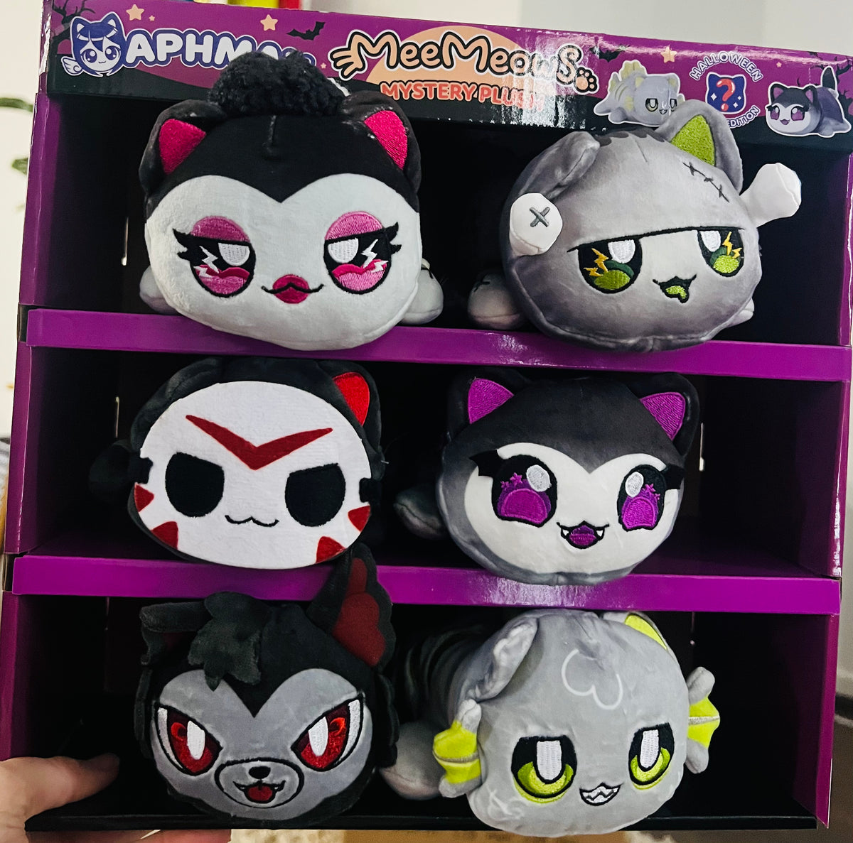 Set of Six (Opened) - Aphmau Mystery Meemeow 6" Halloween Plush