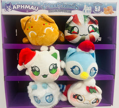 Set of 6 (Opened) - Aphmau Mystery Meemeow 6" Christmas Plush
