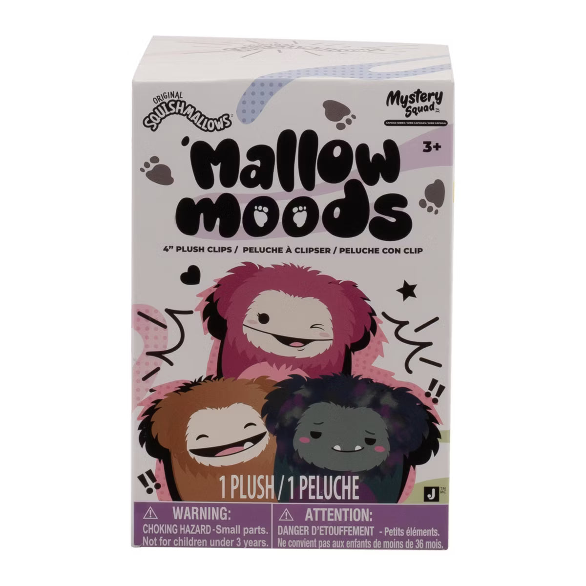 Squishmallows  Mallow Moods Mystery Boxes - 4in Clip On Plush BIGFOOTS