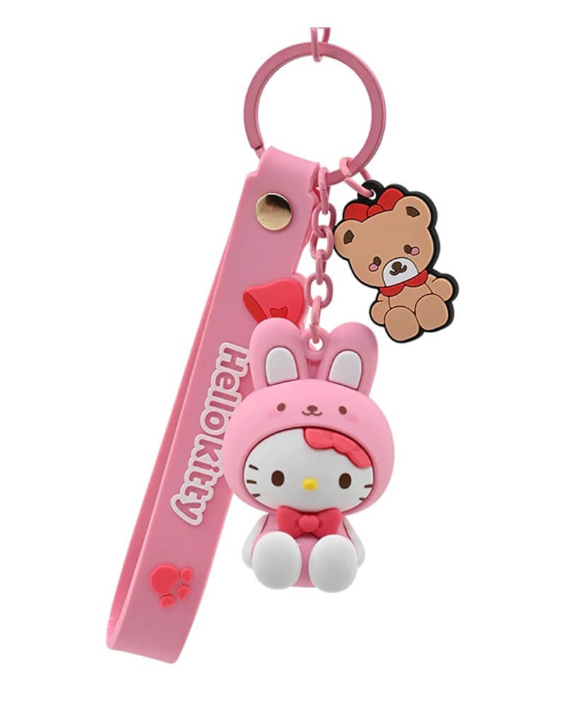 HELLO KITTY - Keychain w/hand strap - Animal