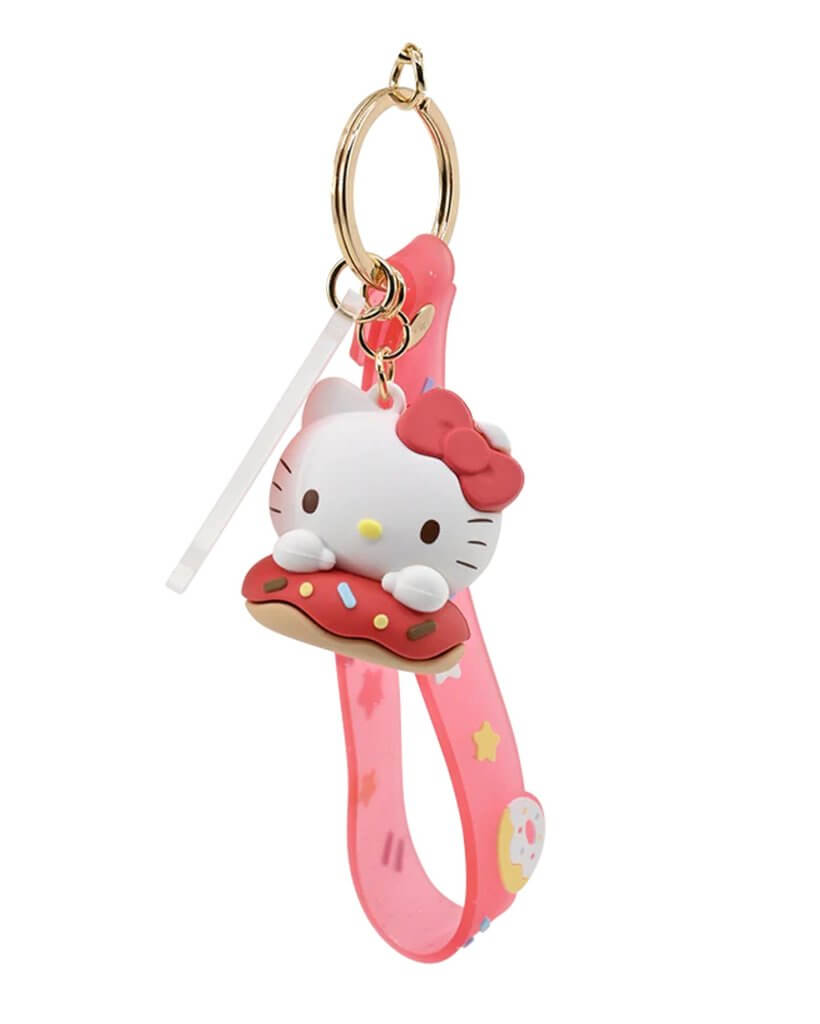 HELLO KITTY - Keychain w/hand strap - Donuts