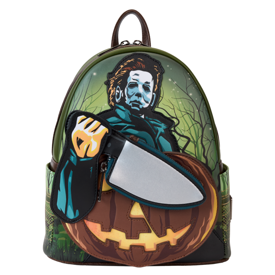 Loungefly Halloween - Michael Myers Pumpkin Glow Mini Backpack (with Coin Bag)