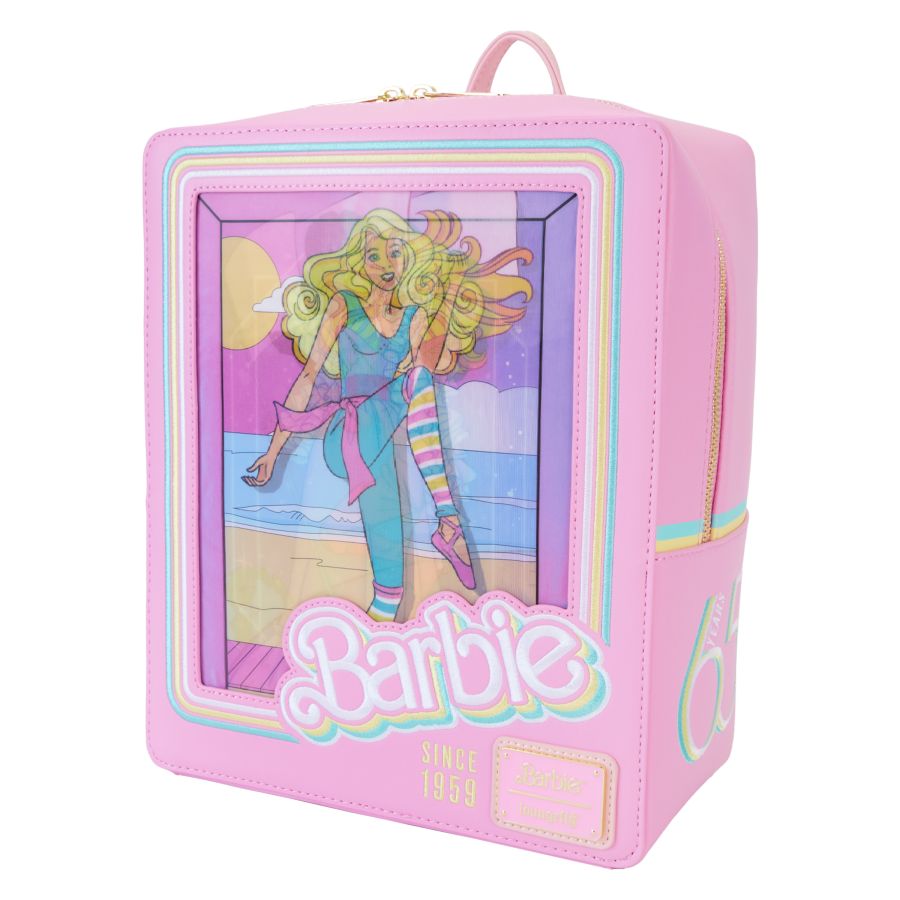 Loungefly Barbie - 65th Anniversary Doll Box Triple Lenticular Mini Backpack