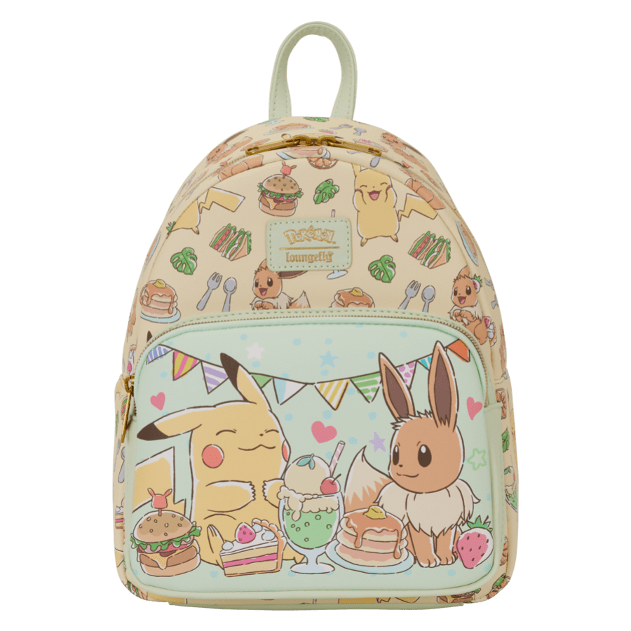 Loungefly Pokemon – Pikachu & Ev Food Collection Mini Backpack